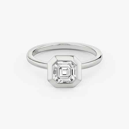 Asscher Bezel Diamond Ring