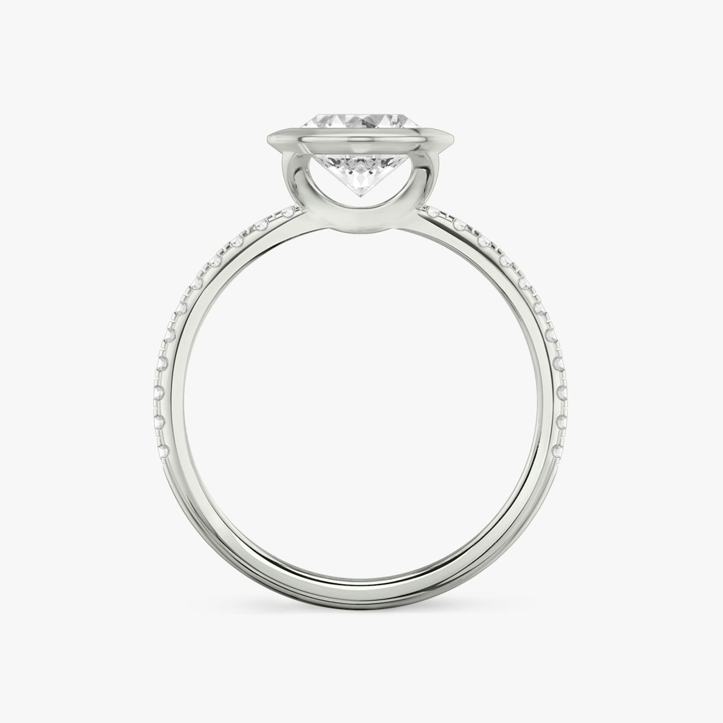 The Signature Bezel | Oval | Platinum | Band: Pavé | Diamond orientation: vertical | Carat weight: See full inventory