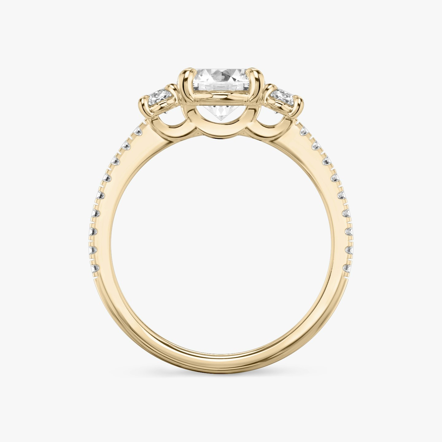 Three Stone Engagement Ring Closeup image of Three Stone Engagement Ring
