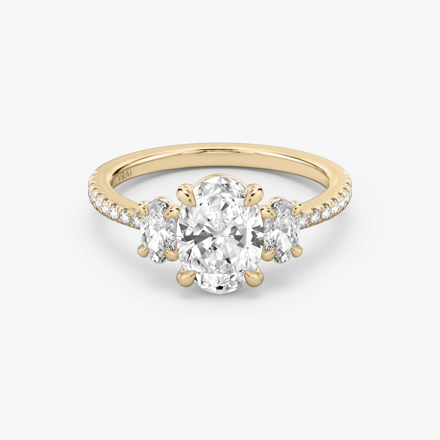 Three Stone Engagement Ring Closeup image of Three Stone Engagement Ring