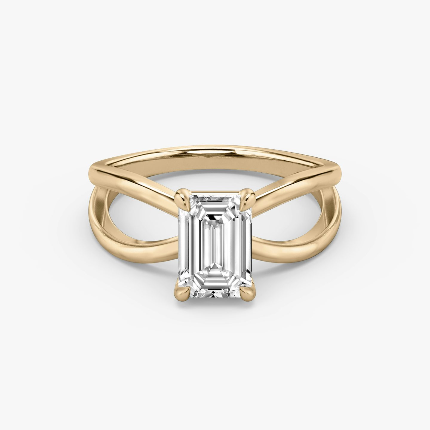 Duet | Emerald | 14k | 14k Roségold | Ring: Schlicht | Diamantausrichtung: vertical | Karatgewicht: Gesamtbestand ansehen