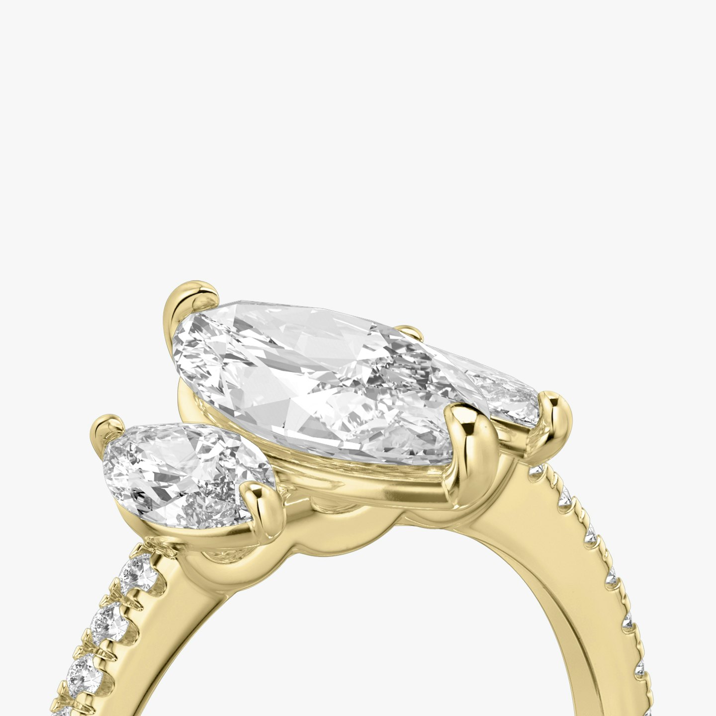 Three Stone Engagement Ring Closeup image of Three Stone Engagement Ring