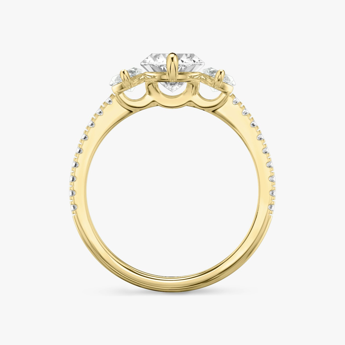 Three Stone Engagement Ring Closeup image of Three Stone Engagement Ring