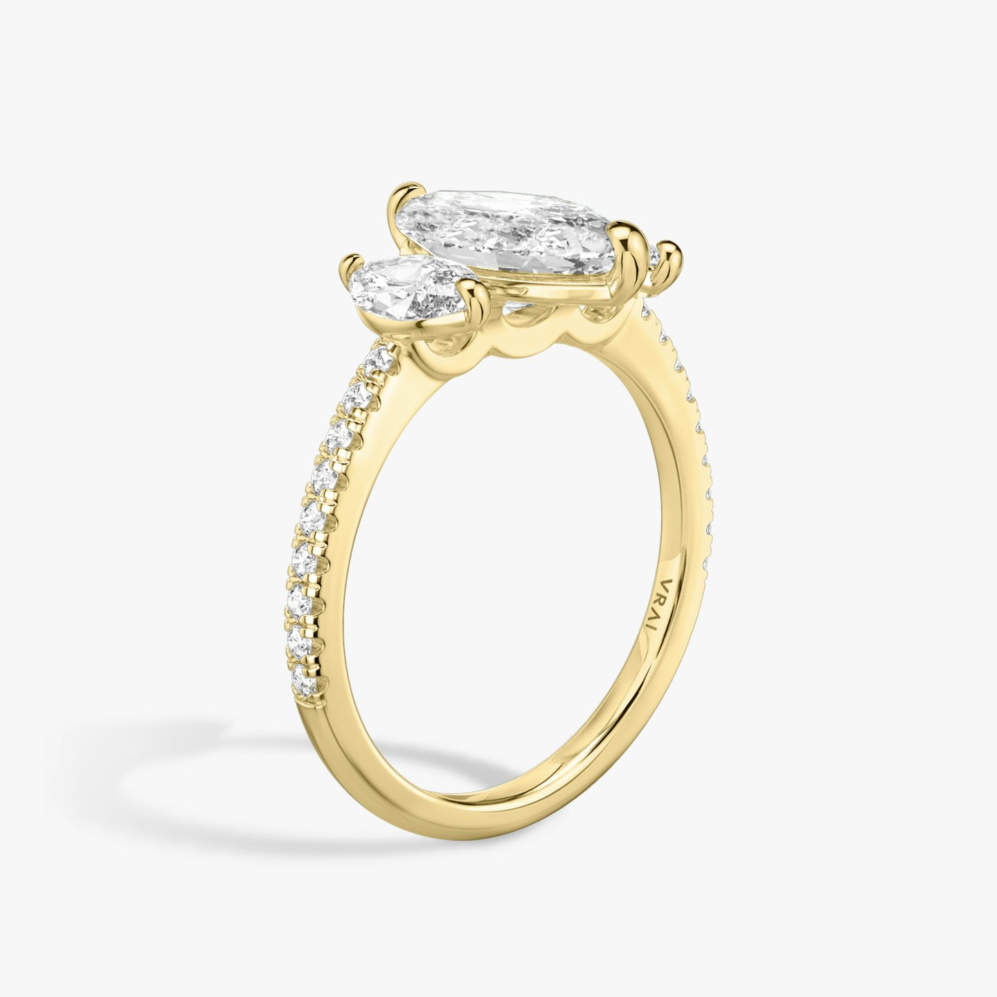 Three Stone Engagement Ring Closeup image of Three Stone Engagement Ring