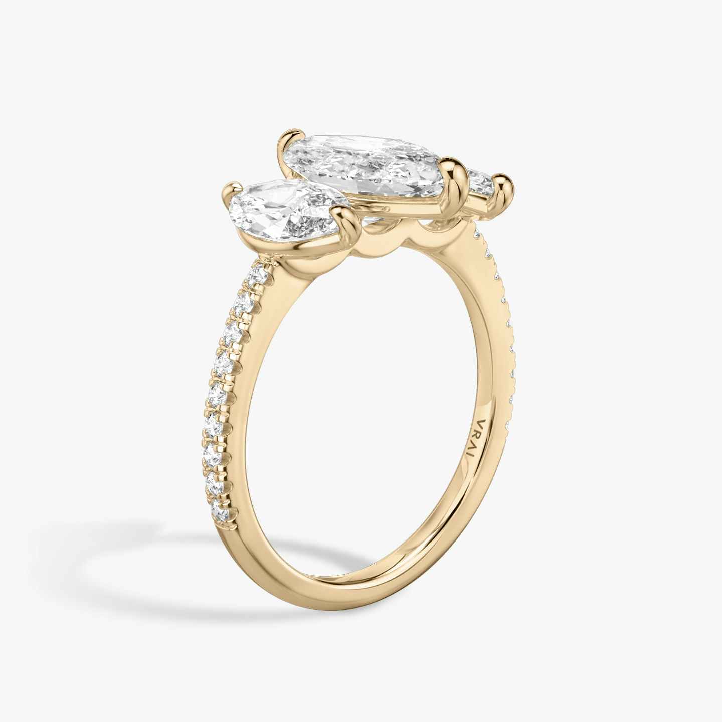 Three Stone Engagement Ring Closeup image of Three Stone Engagement Ring