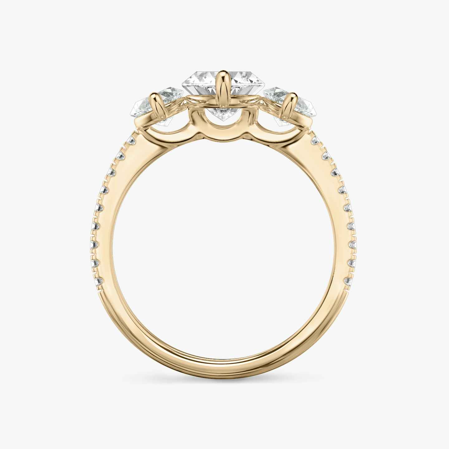 Three Stone Engagement Ring Closeup image of Three Stone Engagement Ring