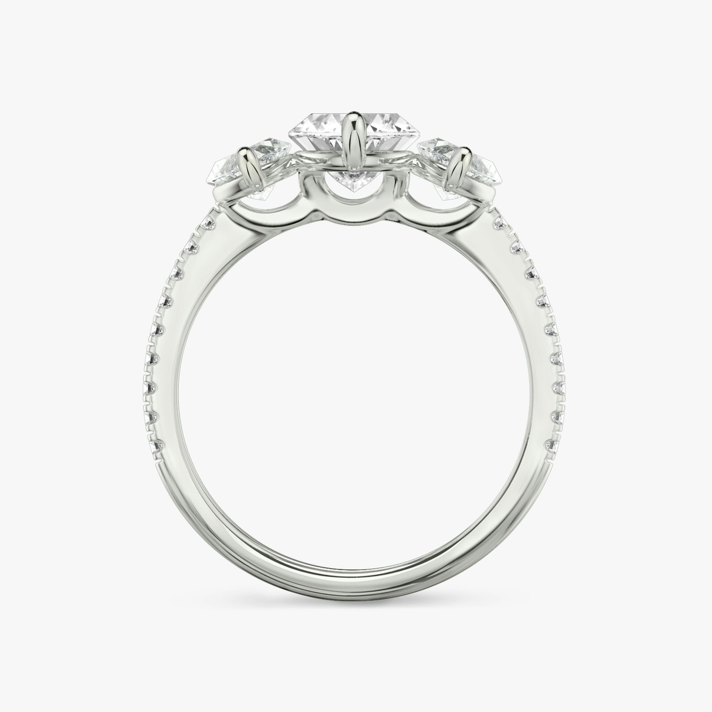 Three Stone Engagement Ring Closeup image of Three Stone Engagement Ring