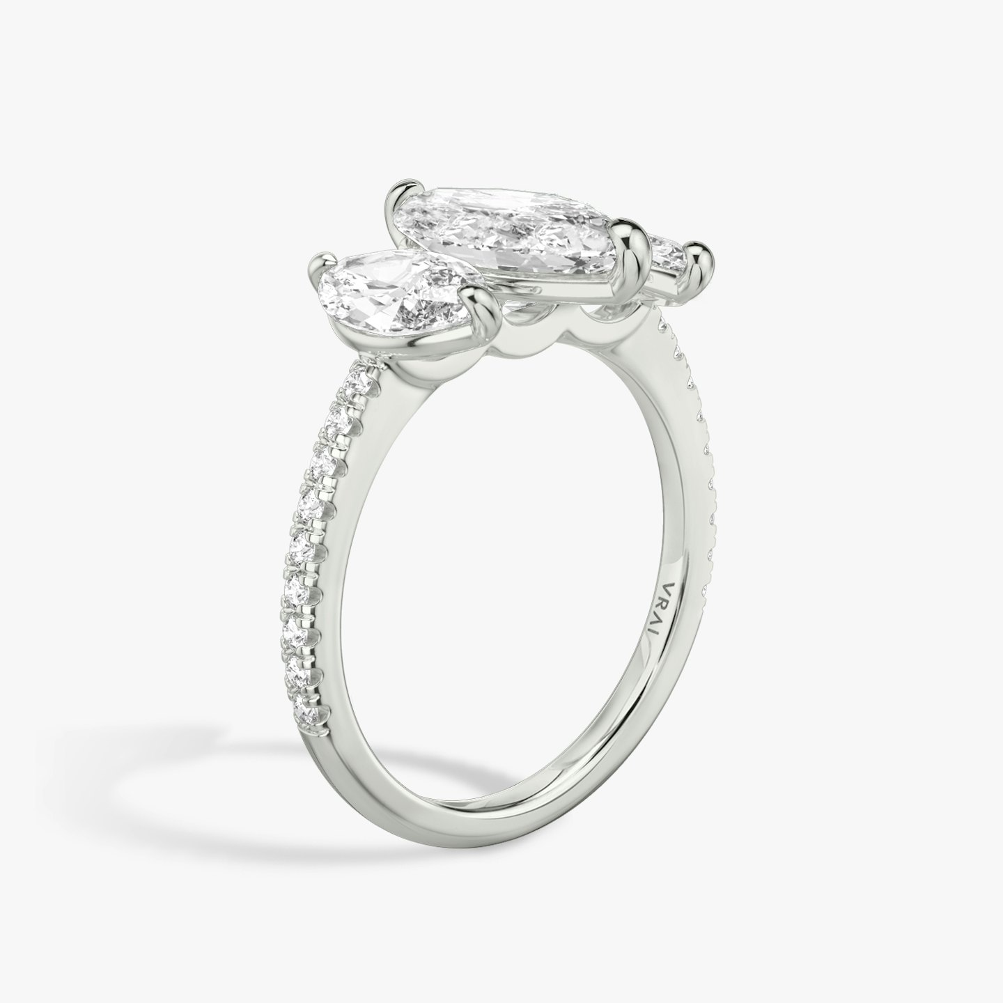 Three Stone Engagement Ring Closeup image of Three Stone Engagement Ring