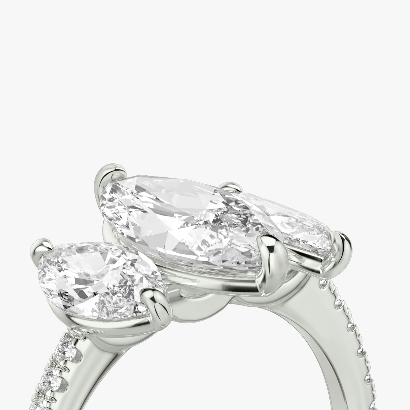 Three Stone Engagement Ring Closeup image of Three Stone Engagement Ring