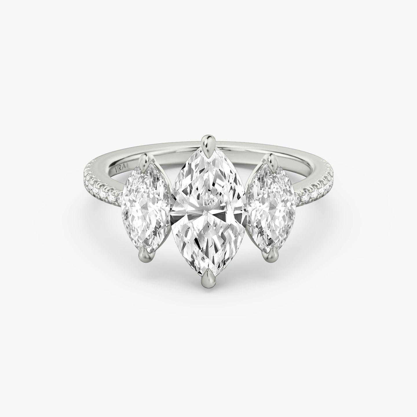 Three Stone Engagement Ring Closeup image of Three Stone Engagement Ring