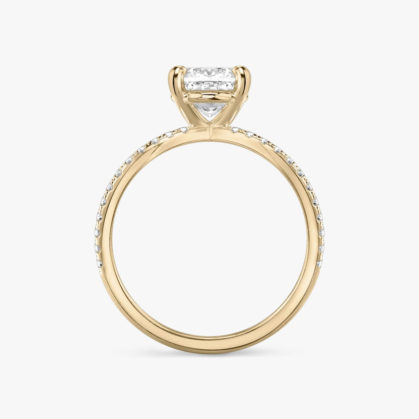 The Duet | Pavé Cushion | 14k | 14k Rose Gold | Band: Double pavé | Diamond orientation: vertical | Carat weight: See full inventory