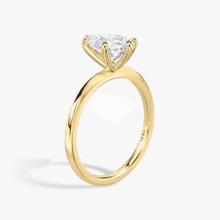 Knife Edge Pear Ring