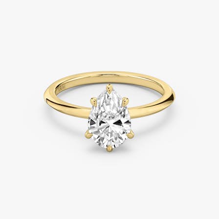 Knife Edge Pear Ring
