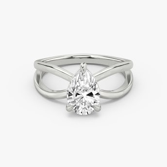 Duet Pear Engagement Ring
