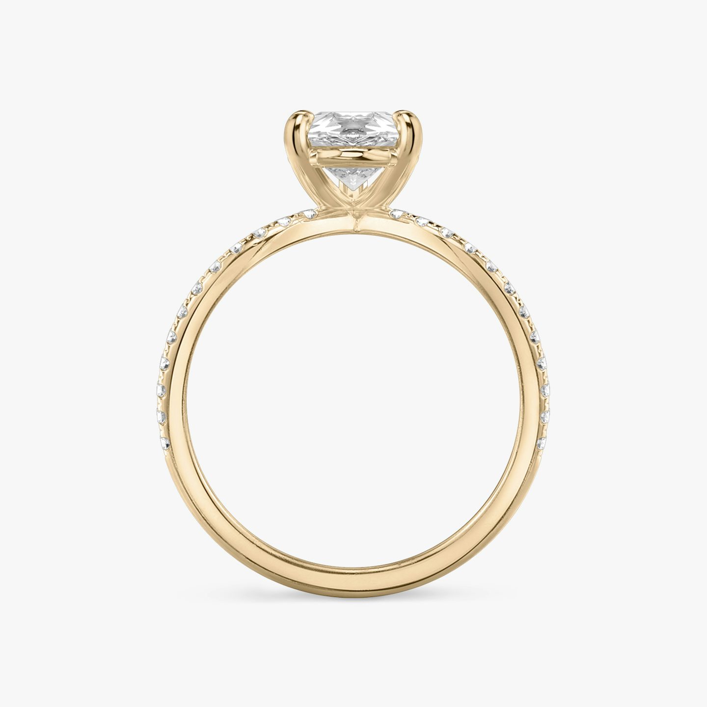 Duet | Tropfen | 14k | 14k Roségold | Ring: Ring mit doppeltem Pavé-Besatz | Diamantausrichtung: vertical | Karatgewicht: Gesamtbestand ansehen