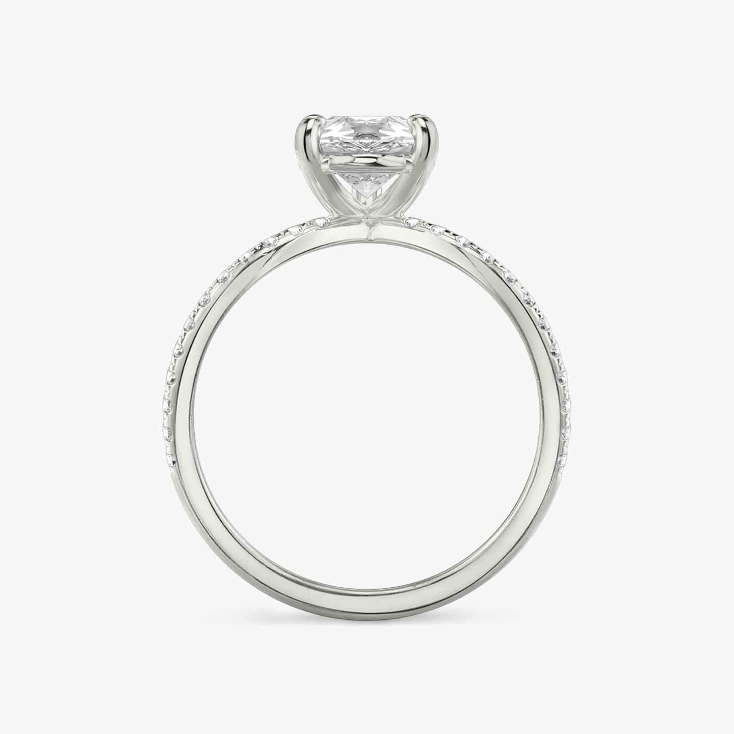 Duet | Tropfen | 18k | 18k Weißgold | Ring: Ring mit doppeltem Pavé-Besatz | Diamantausrichtung: vertical | Karatgewicht: Gesamtbestand ansehen