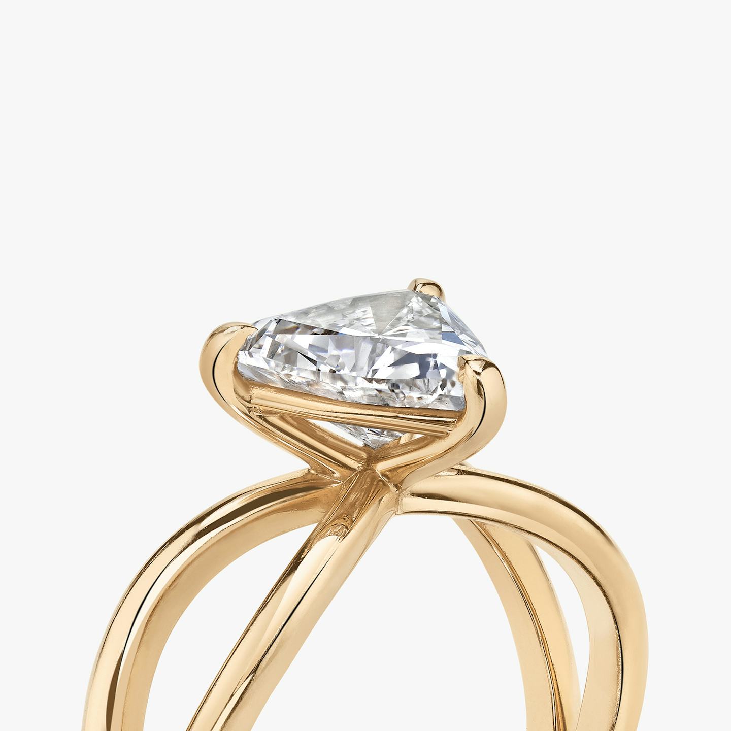 The Duet | Trillion | 14k | 14k Rose Gold | Band: Plain | Diamond orientation: vertical | Carat weight: See full inventory