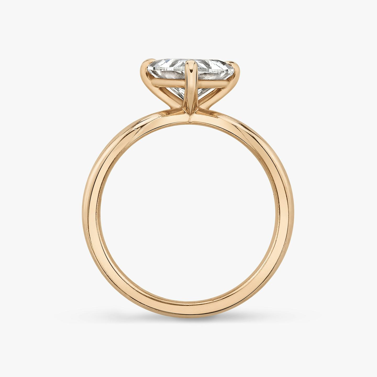 The Duet | Trillion | 14k | 14k Rose Gold | Band: Plain | Diamond orientation: vertical | Carat weight: See full inventory