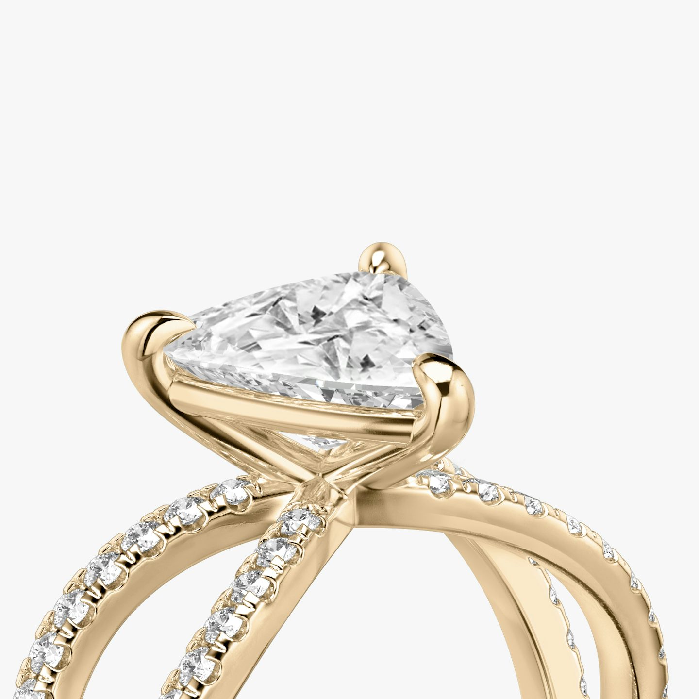 Duet | Trillant | 14k | 14k Roségold | Ring: Ring mit doppeltem Pavé-Besatz | Diamantausrichtung: vertical | Karatgewicht: Gesamtbestand ansehen
