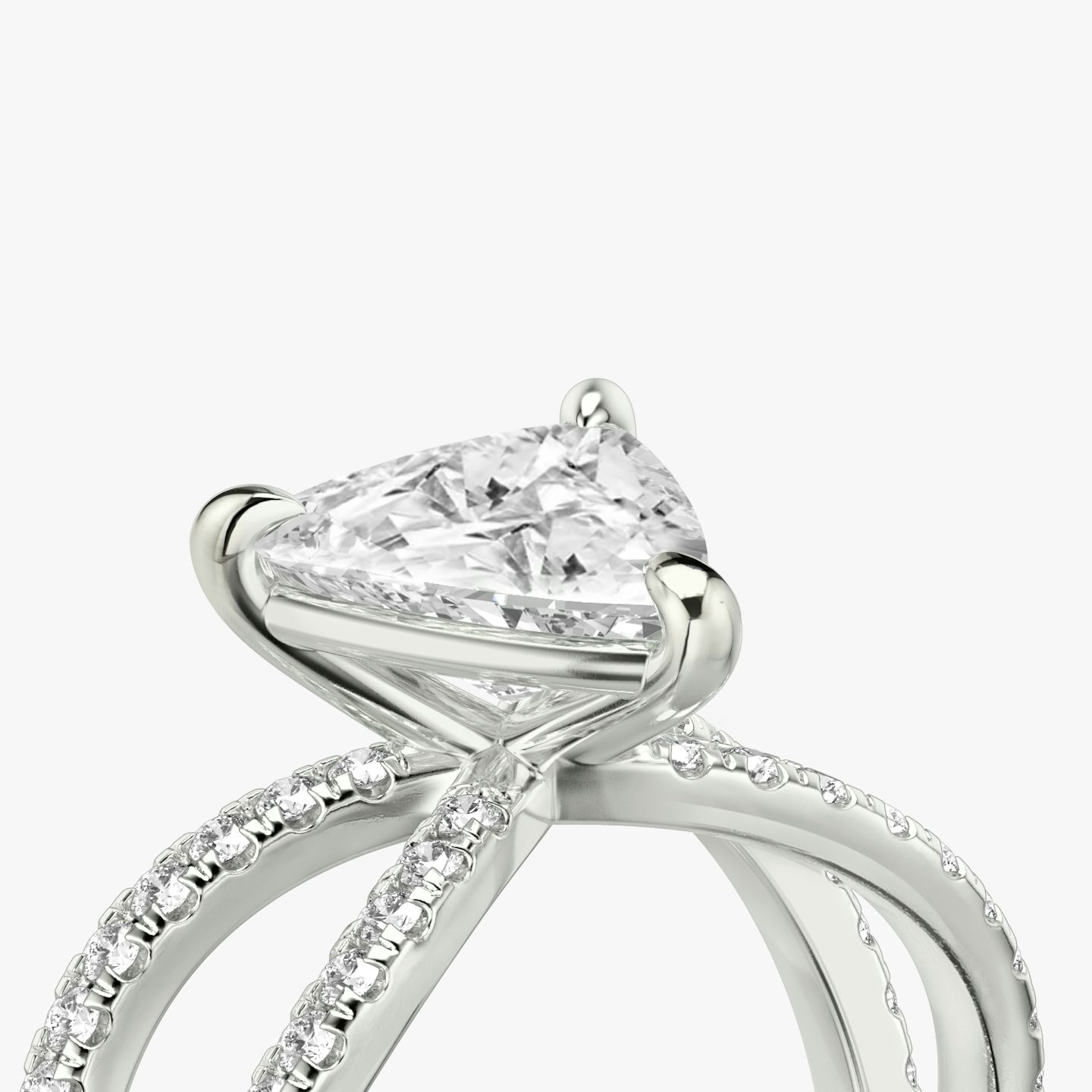 Duet | Trillant | Platin | Ring: Ring mit doppeltem Pavé-Besatz | Diamantausrichtung: vertical | Karatgewicht: Gesamtbestand ansehen