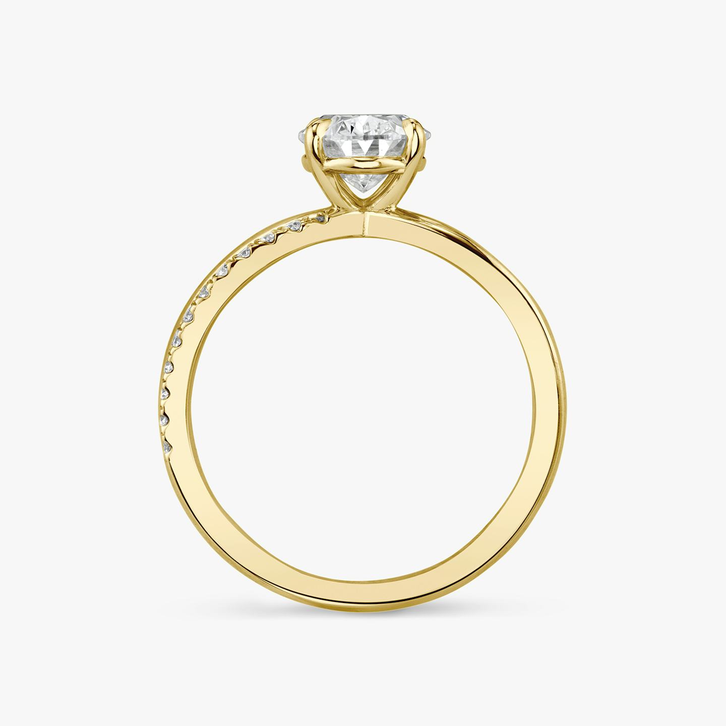 The Duet | Oval | 18k | 18k Yellow Gold | Band: Pavé | Diamond orientation: vertical | Carat weight: See full inventory