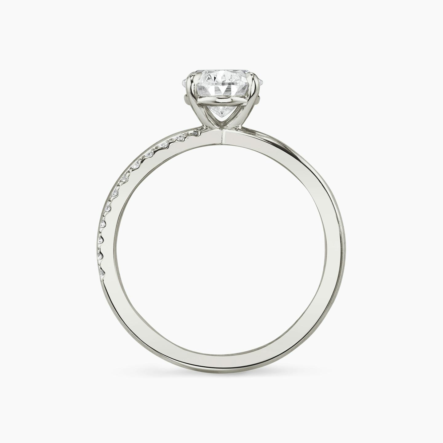 The Duet | Oval | 18k | 18k White Gold | Band: Pavé | Diamond orientation: vertical | Carat weight: See full inventory