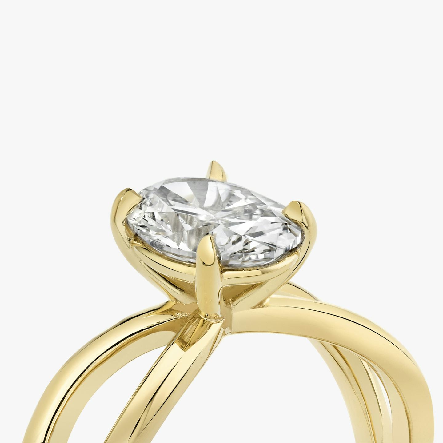 The Duet | Oval | 18k | 18k Yellow Gold | Band: Plain | Diamond orientation: vertical | Carat weight: See full inventory