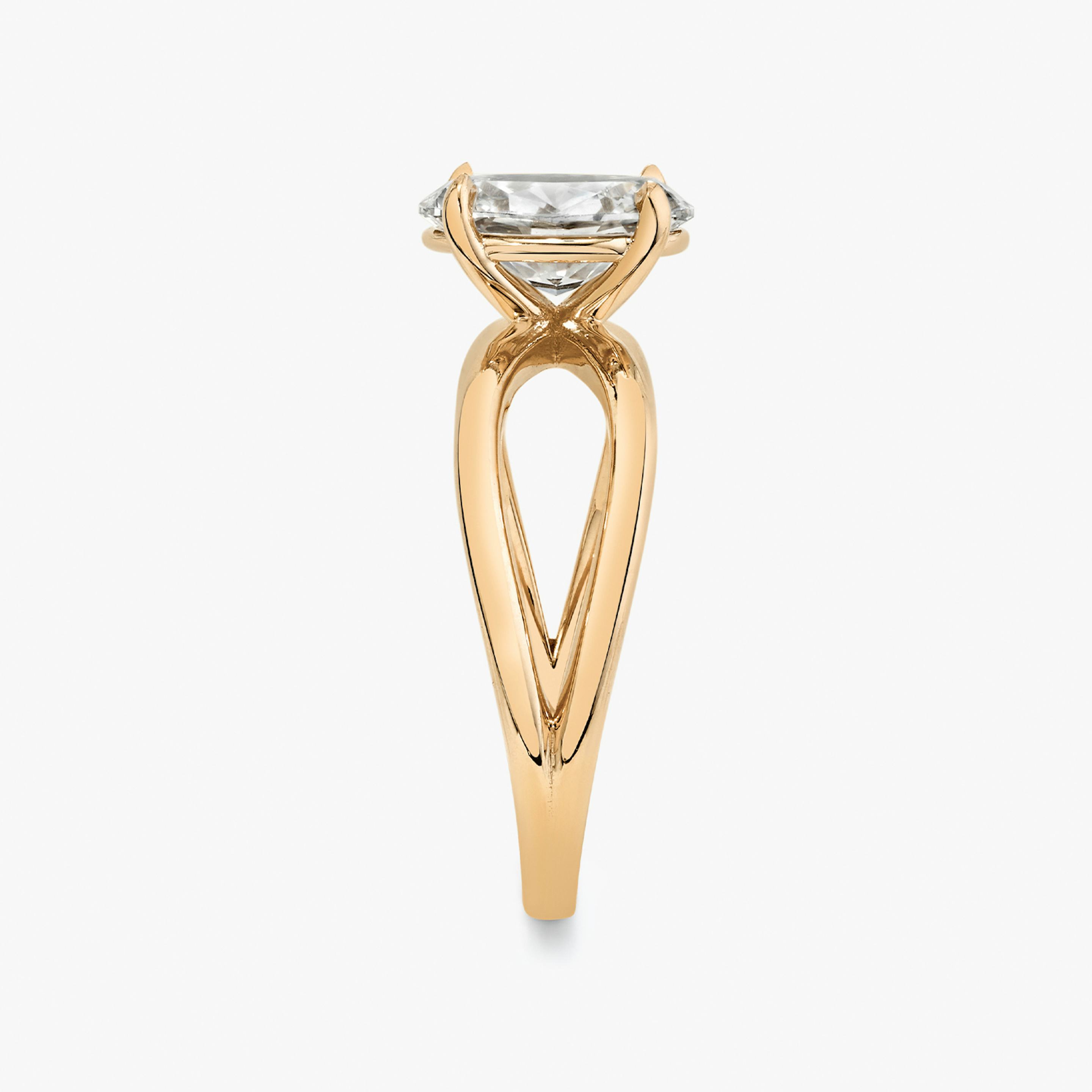 The Duet | Oval | 14k | 14k Rose Gold | Band: Plain | Diamond orientation: vertical | Carat weight: See full inventory