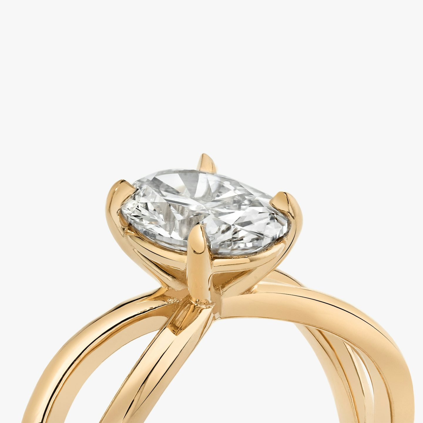 The Duet | Oval | 14k | 14k Rose Gold | Band: Plain | Diamond orientation: vertical | Carat weight: See full inventory