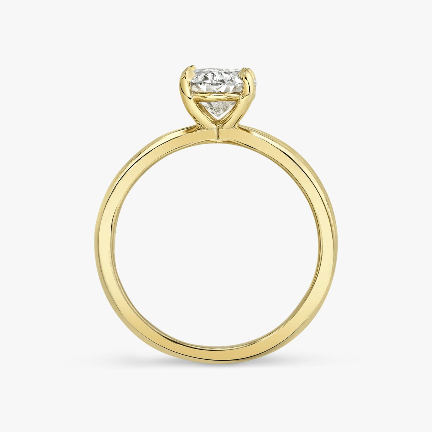 The Duet | Oval | 18k | 18k Yellow Gold | Band: Plain | Diamond orientation: vertical | Carat weight: See full inventory