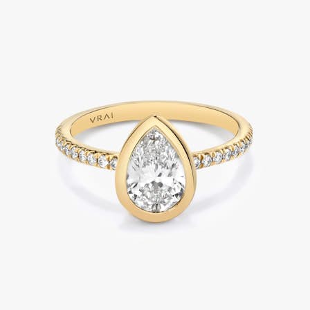 Bezel Princess Diamond Engagement Ring