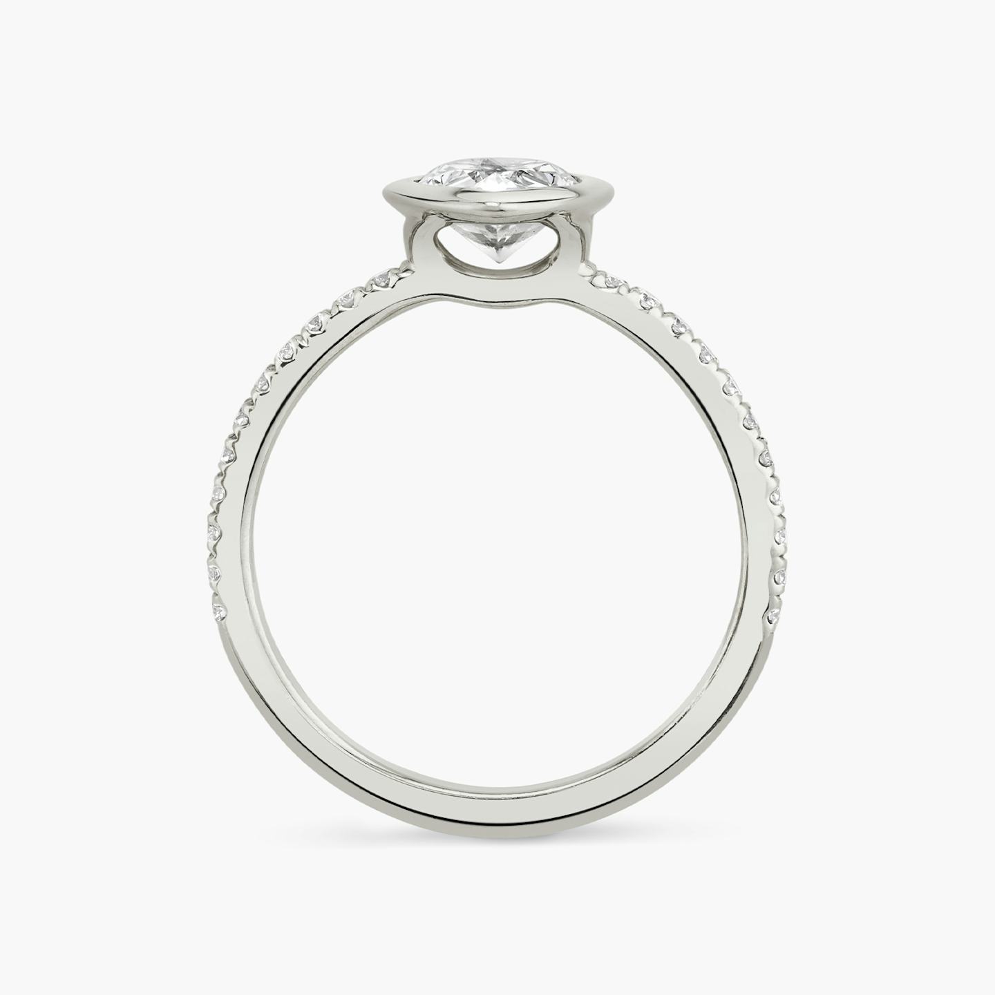 The Signature Bezel | Pear | 18k | 18k White Gold | Band: Pavé | Diamond orientation: vertical | Carat weight: See full inventory