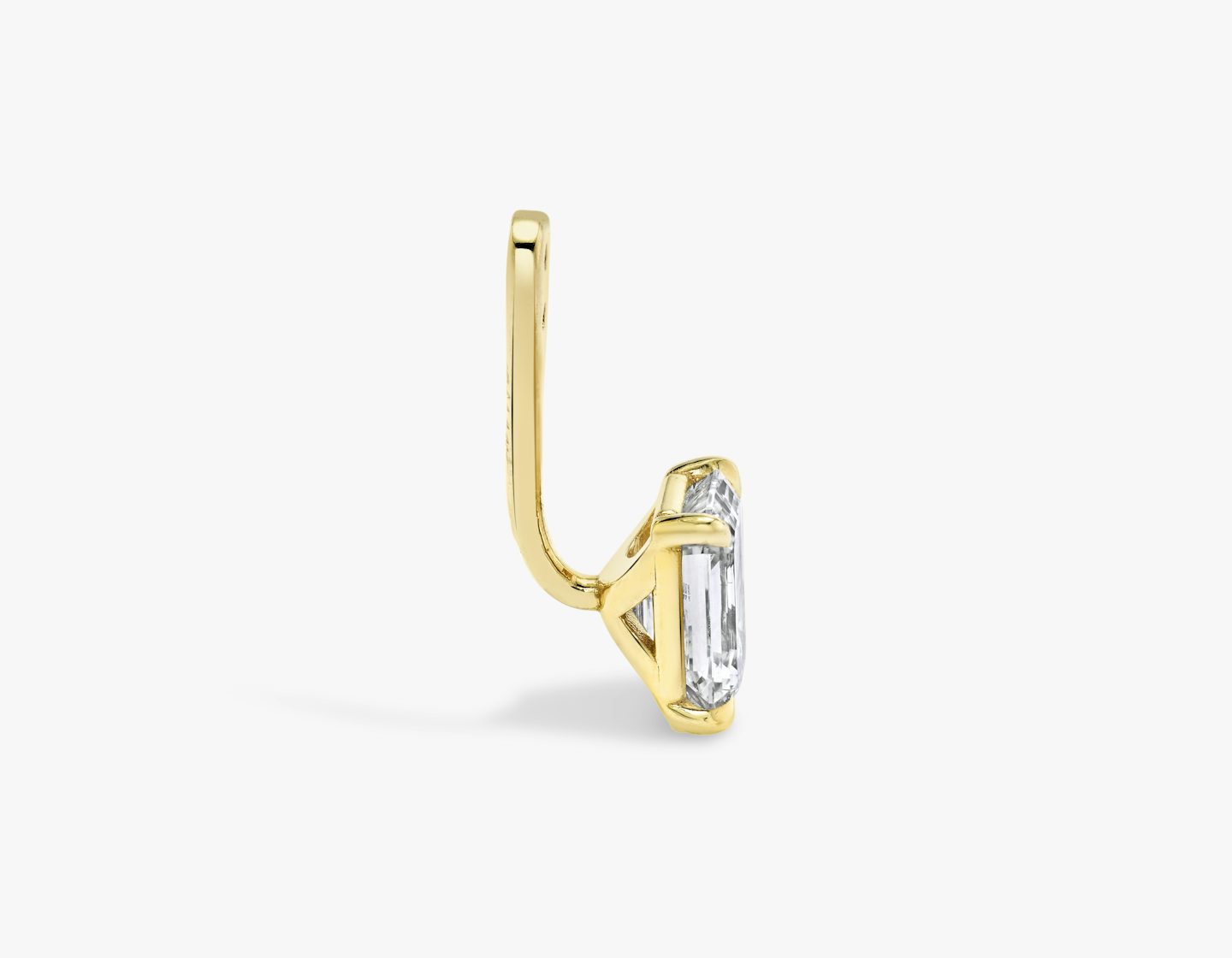 VRAI Solitaire Drop Ear Jacket | Emerald | 14k | 18k Yellow Gold | Carat weight: 1