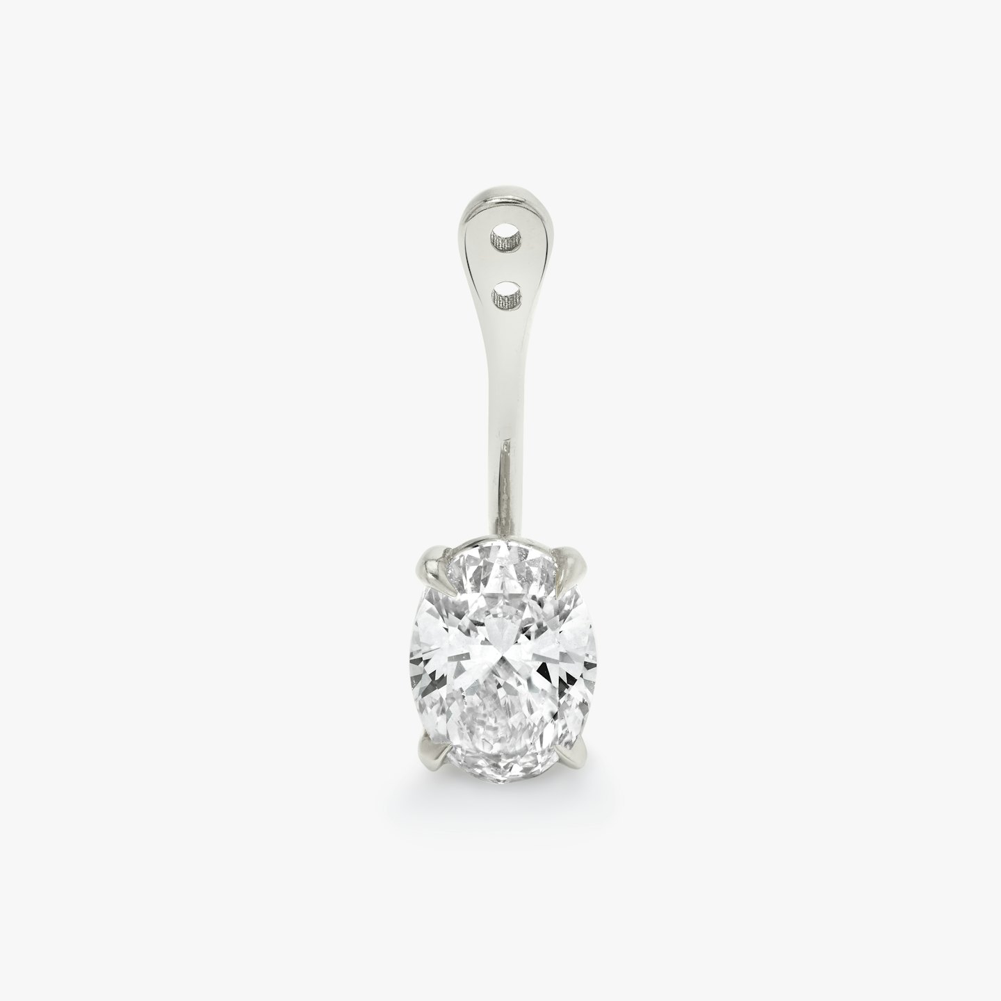 Solitaire Diamond Drop Ear Jacket Closeup image of Solitaire Diamond Drop Ear Jacket