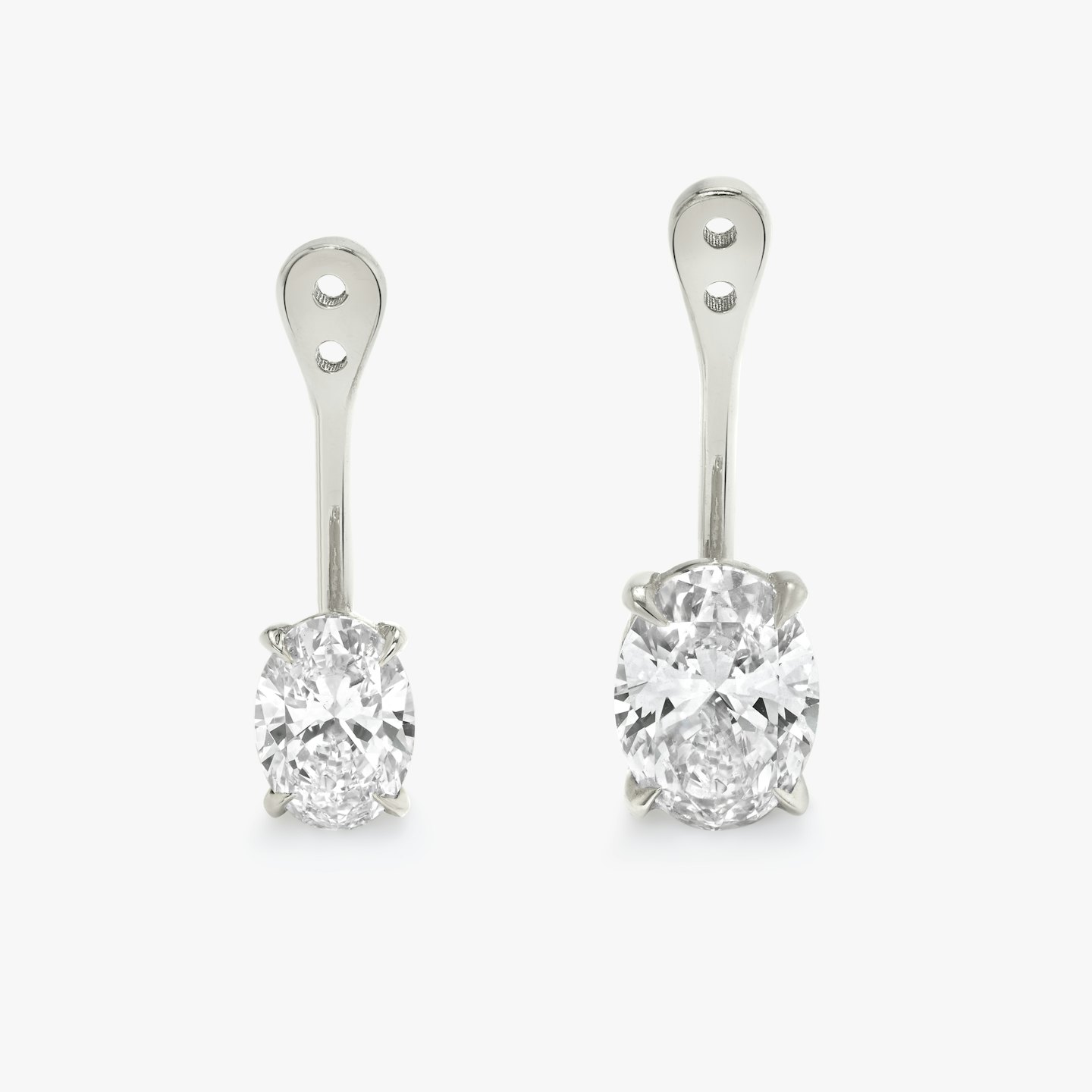 Solitaire Diamond Drop Ear Jacket Closeup image of Solitaire Diamond Drop Ear Jacket