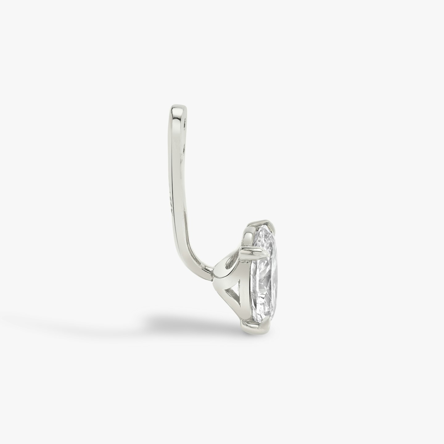 Solitaire Diamond Drop Ear Jacket Closeup image of Solitaire Diamond Drop Ear Jacket