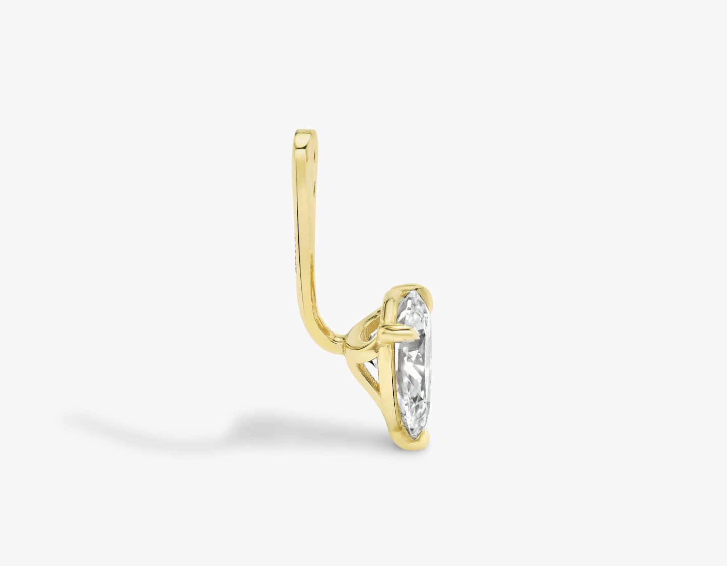 VRAI Solitaire Drop Ear Jacket | Pear | 14k | 18k Yellow Gold | Carat weight: 1