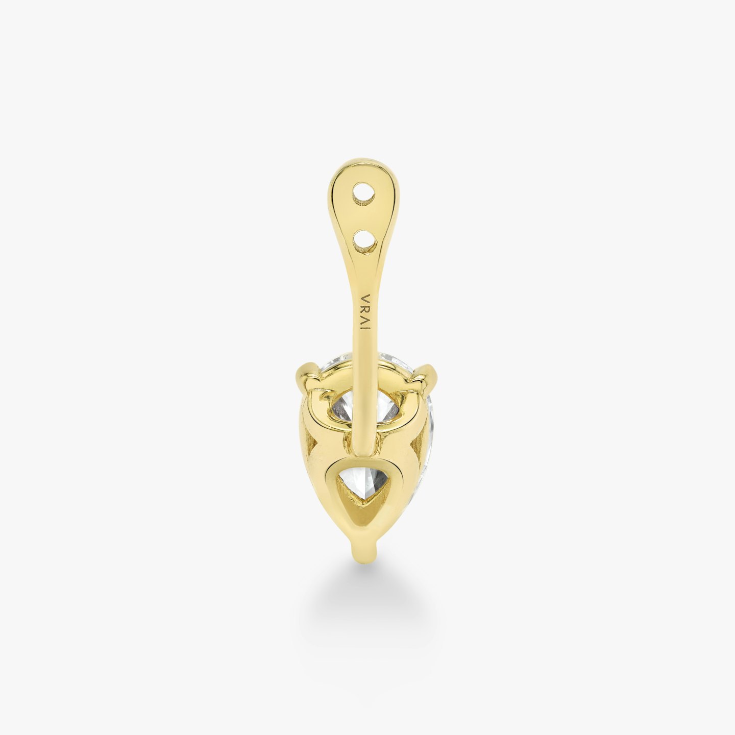 Solitaire Diamond Drop Ear Jacket Closeup image of Solitaire Diamond Drop Ear Jacket
