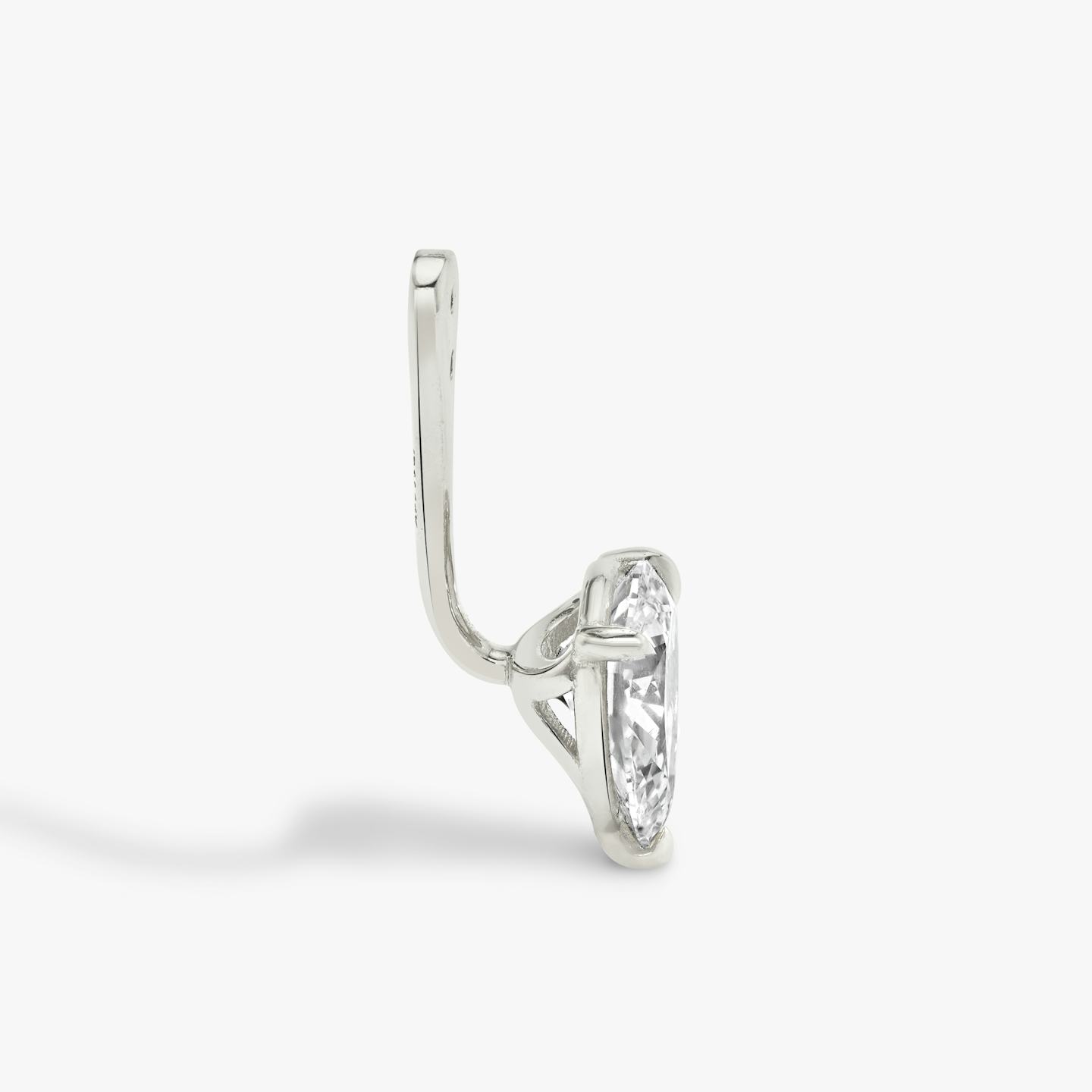 VRAI Solitaire Drop Ear Jacket | Pear | 14k | 18k White Gold | Carat weight: 1/2