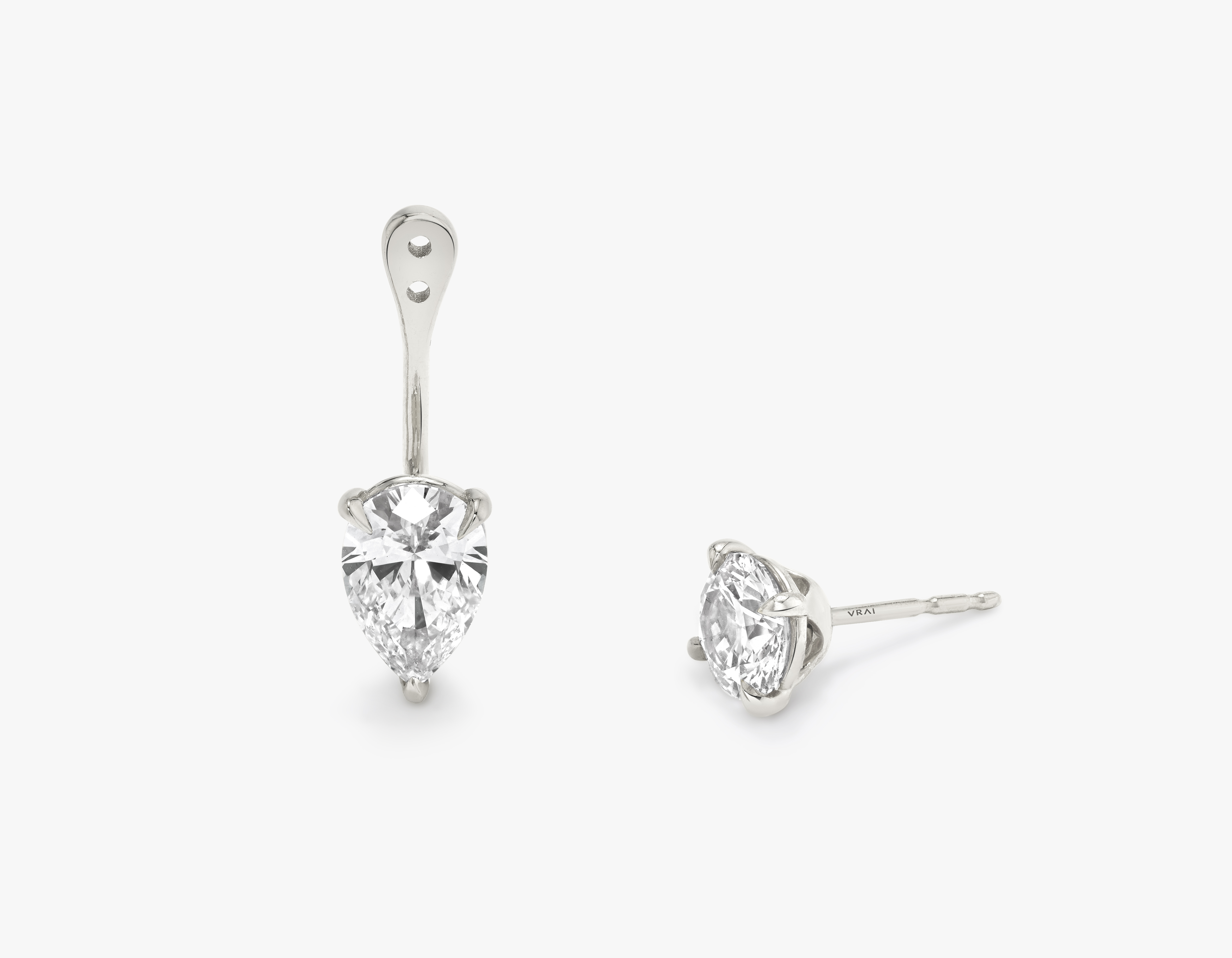 Arthurs Collection White Gold Diamond Earrings. Arthur's Jewelers