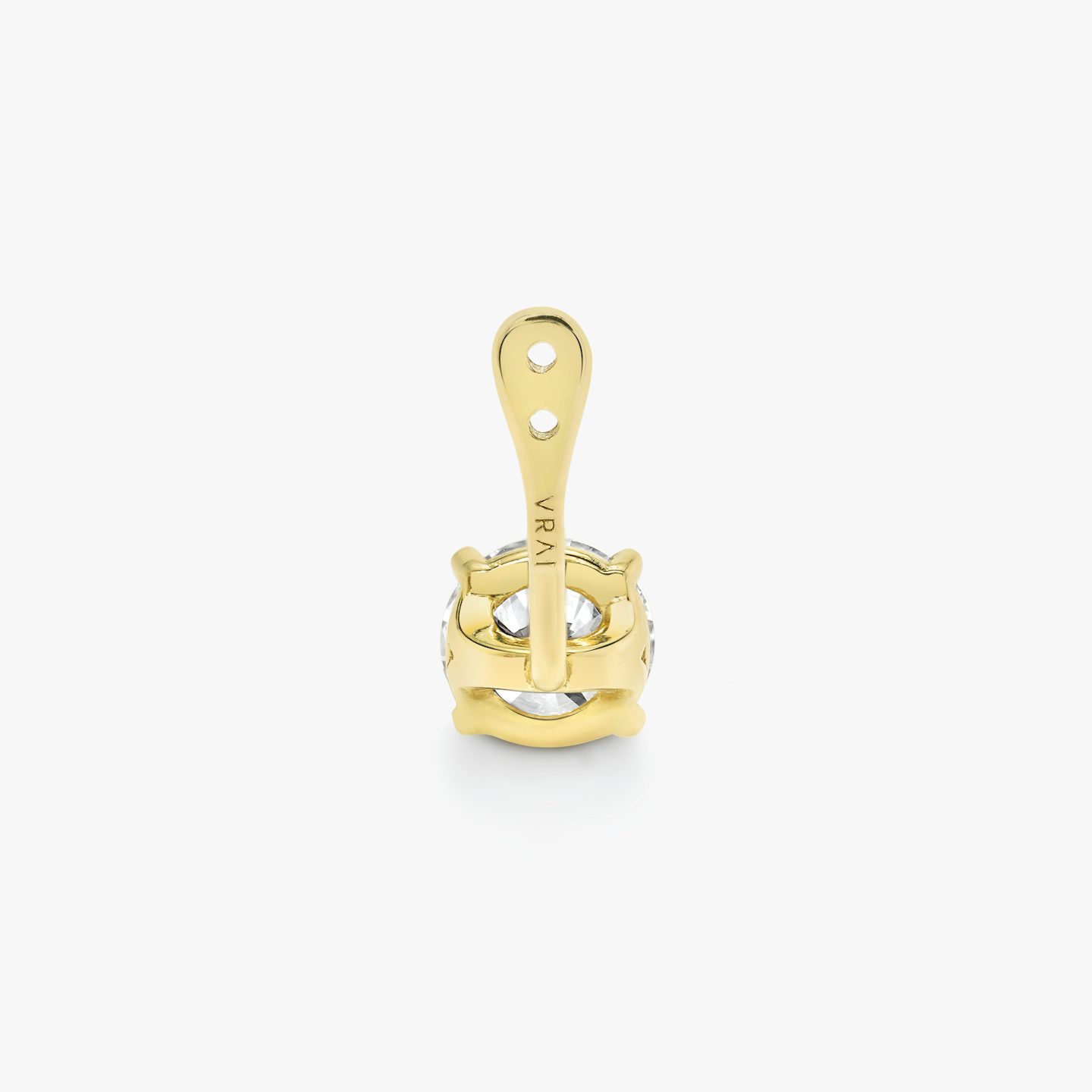 VRAI Solitaire Drop Ear Jacket | Round Brilliant | 14k | 18k Yellow Gold | Carat weight: 1