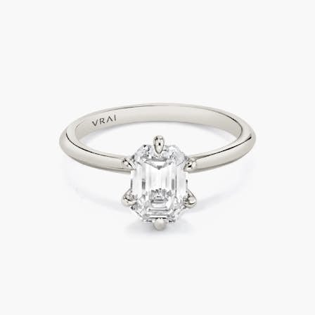 Knife Edge Emerald Ring