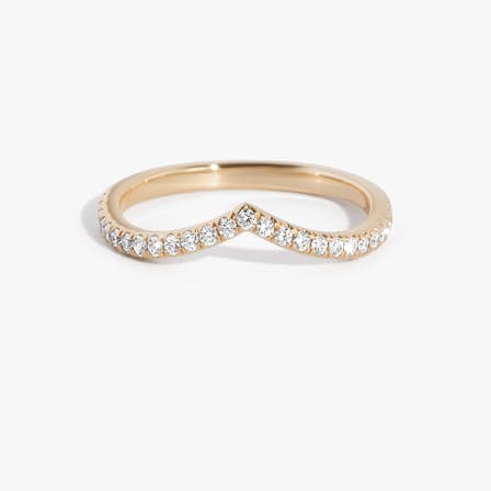 Chevron Dip Wedding Band