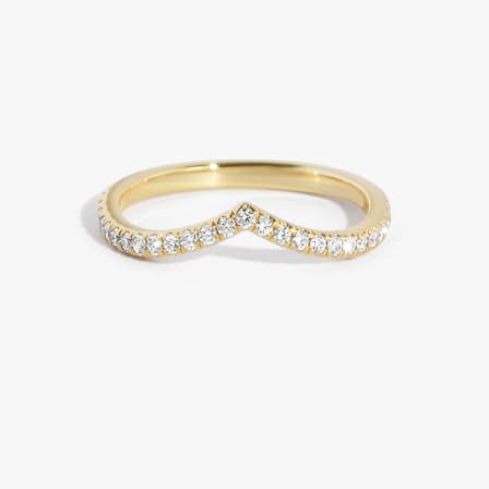 Chevron wedding band
