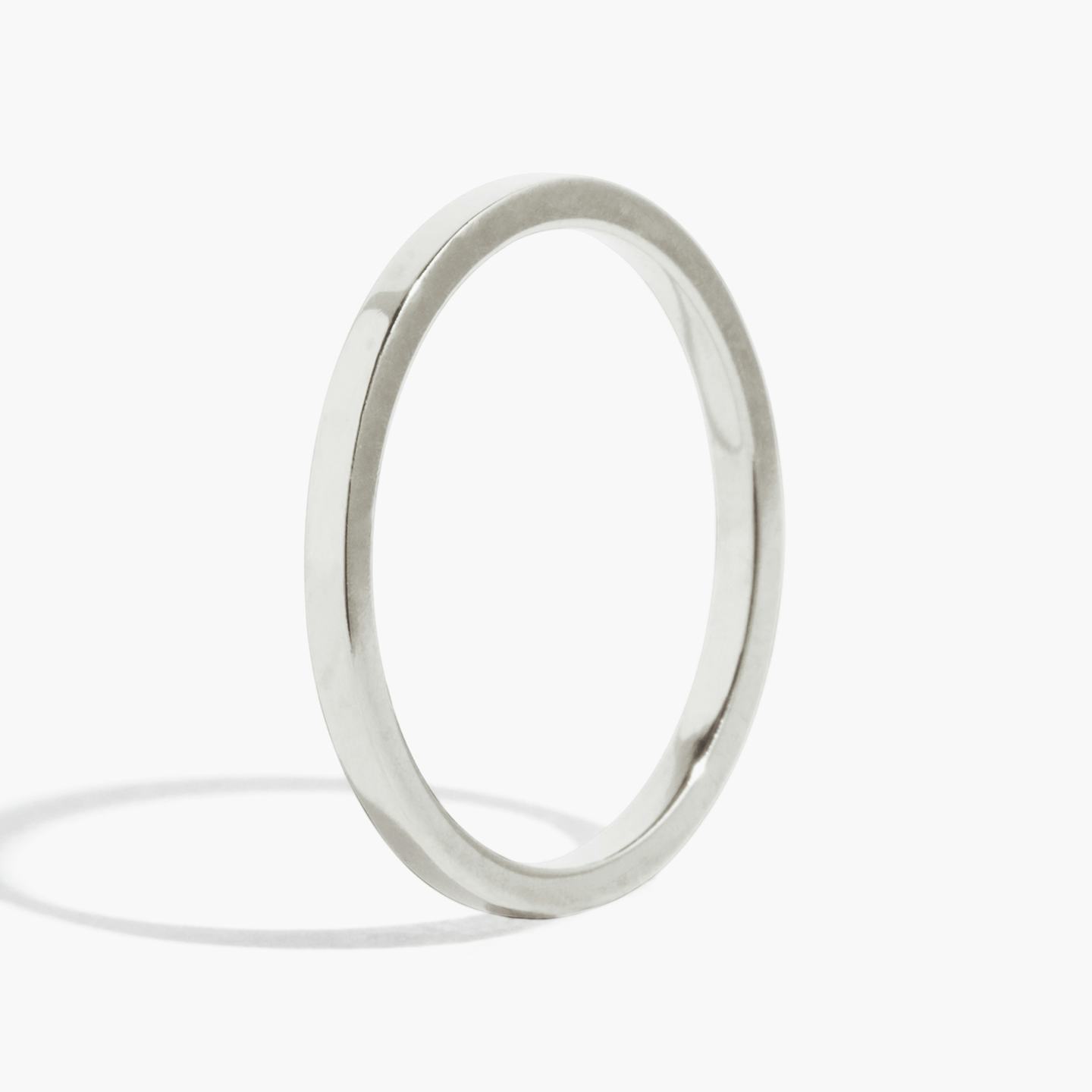 The Flat | 18k | 18k White Gold | Band width: Small - 1.5mm