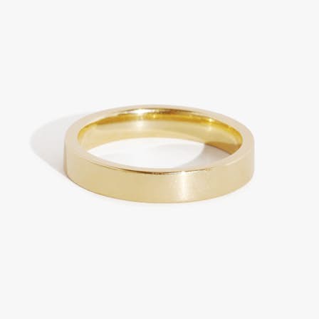 Flat Gold Matching Wedding Band