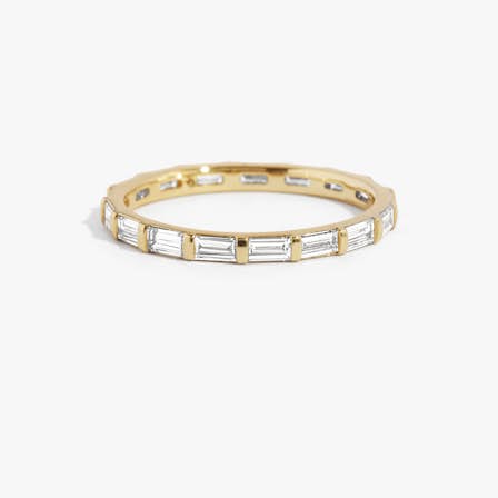 Baguette Infinity wedding band