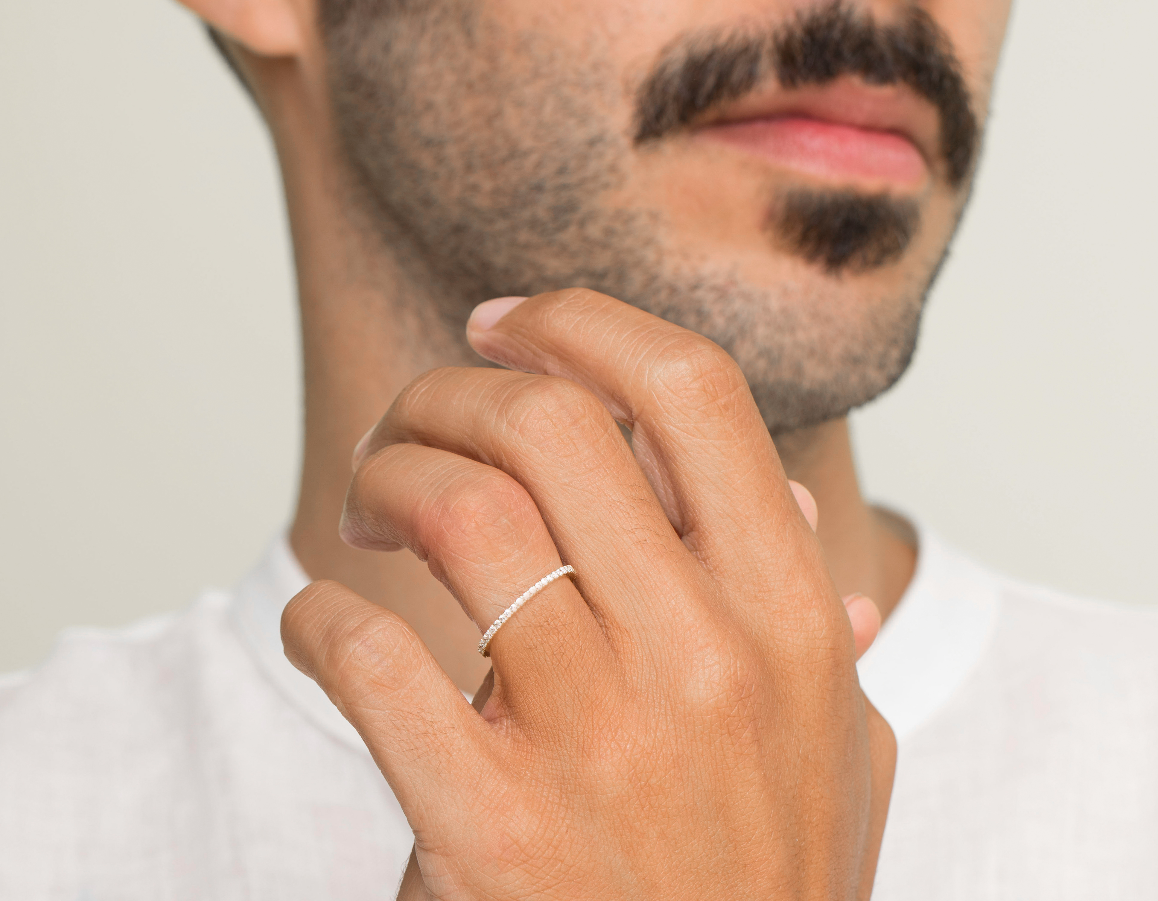 Mens thin on sale wedding bands