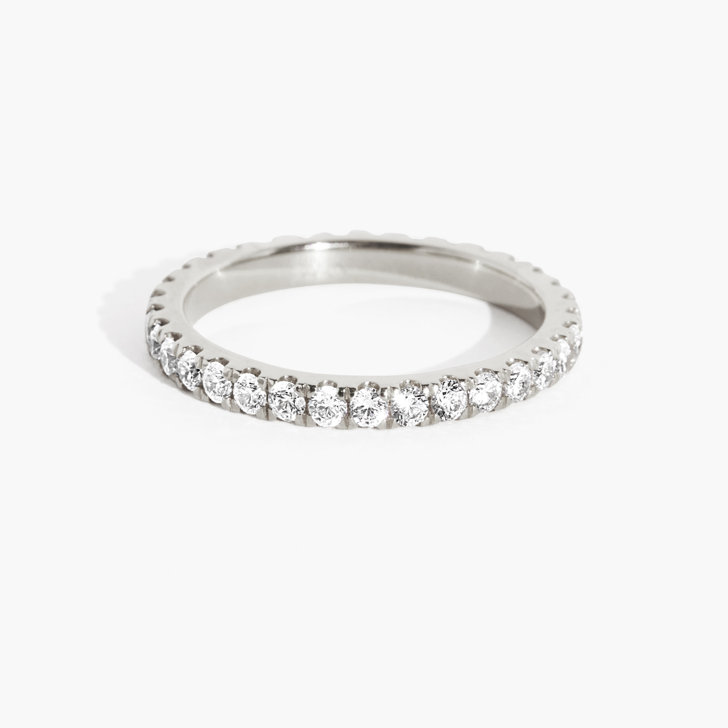 VRAI The Infinity Round Brilliant Wedding Bands | Platinum