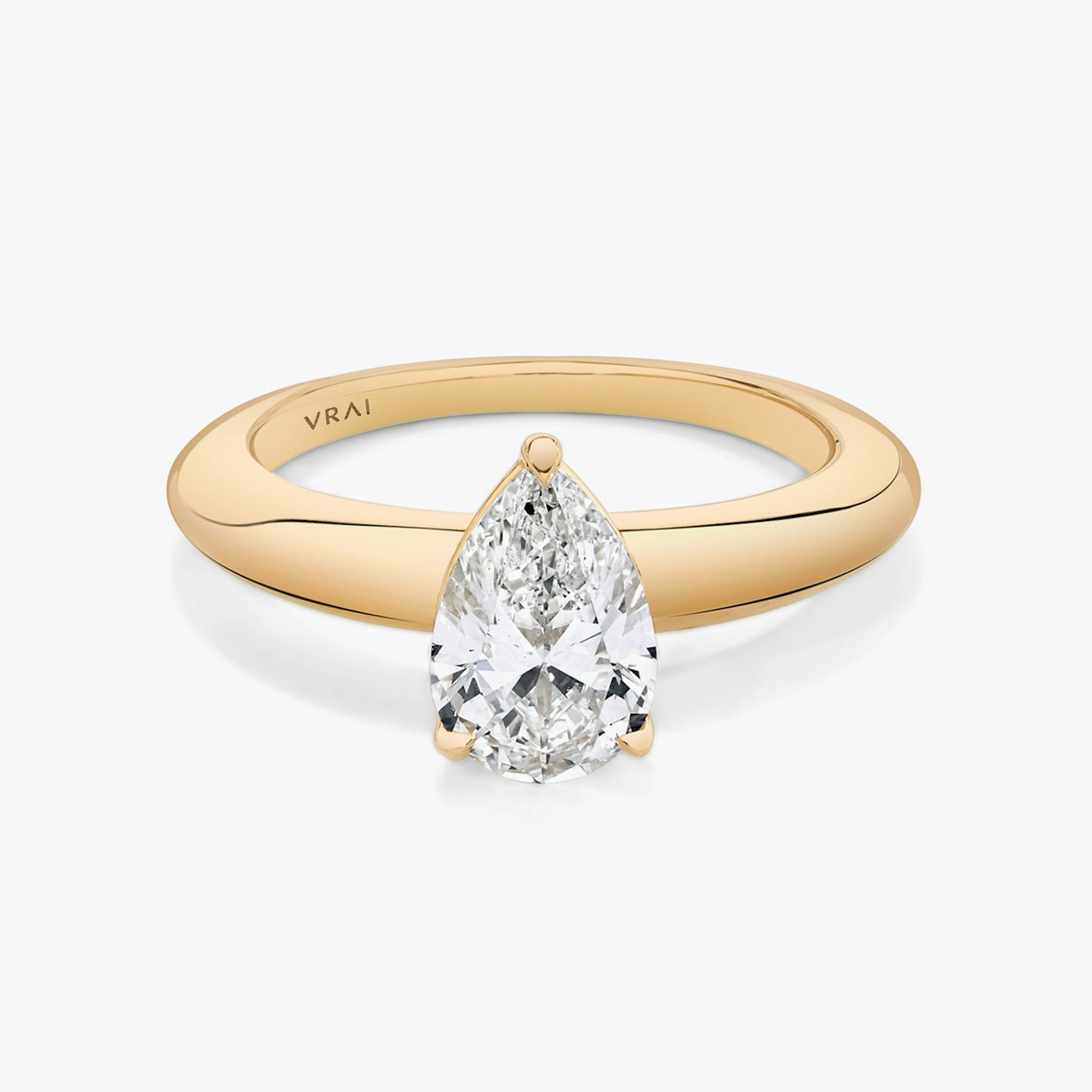 The Curator | Pear | 14k | 14k Rose Gold | Band: Plain | Diamond orientation: vertical | Carat weight: See full inventory
